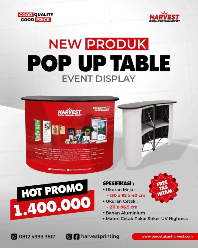 pop up table surabaya promosi