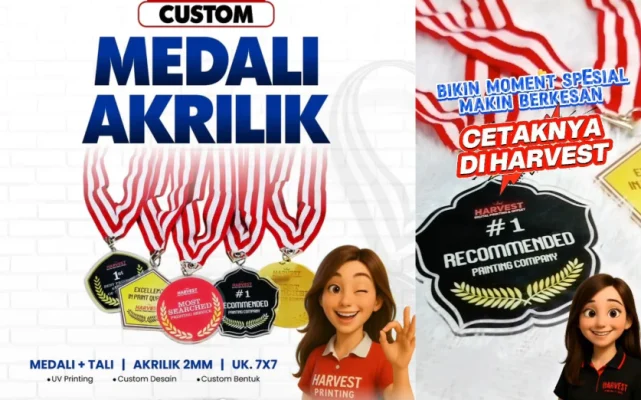 Cetak Medali Custom Akrilik
