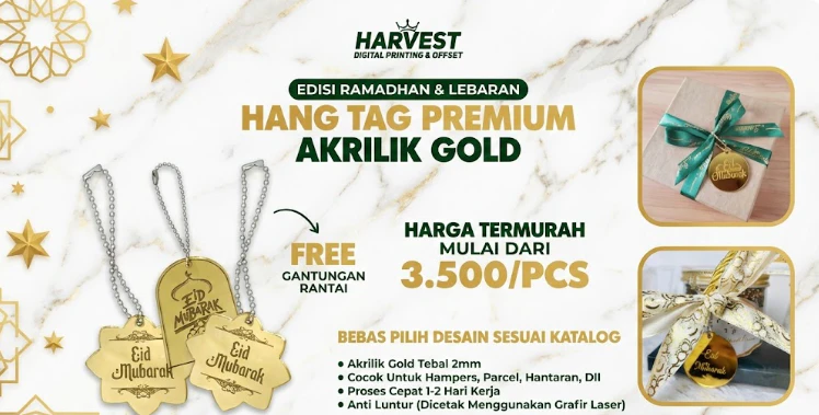 hang tag akrilik premium
