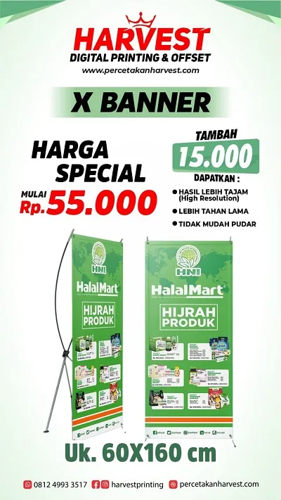 cetak x banner