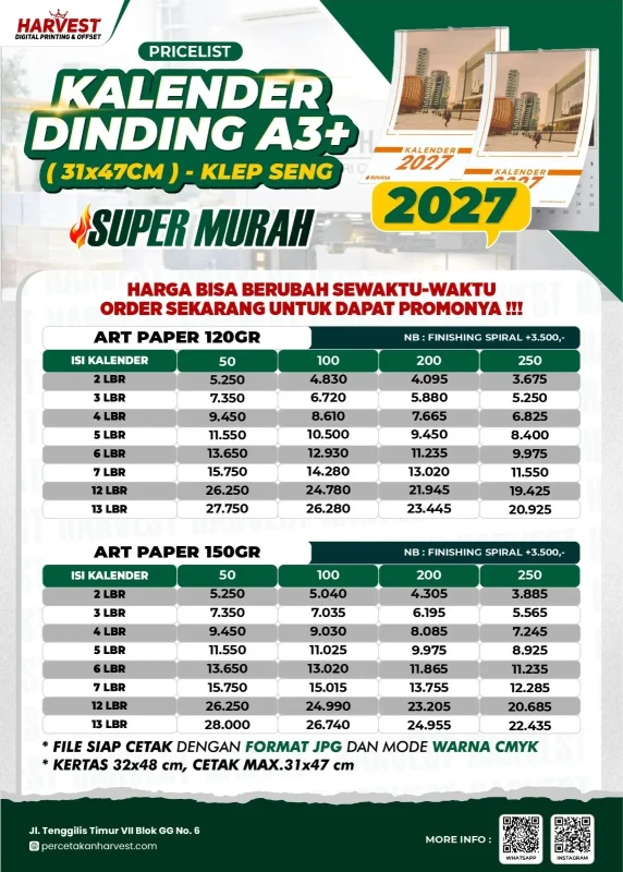 cetak kalender a3+