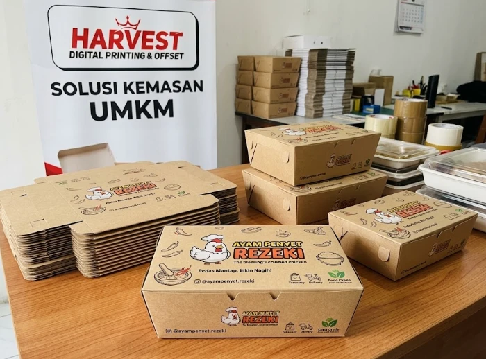 Cetak Lunch Box Paper Food Grade Custom